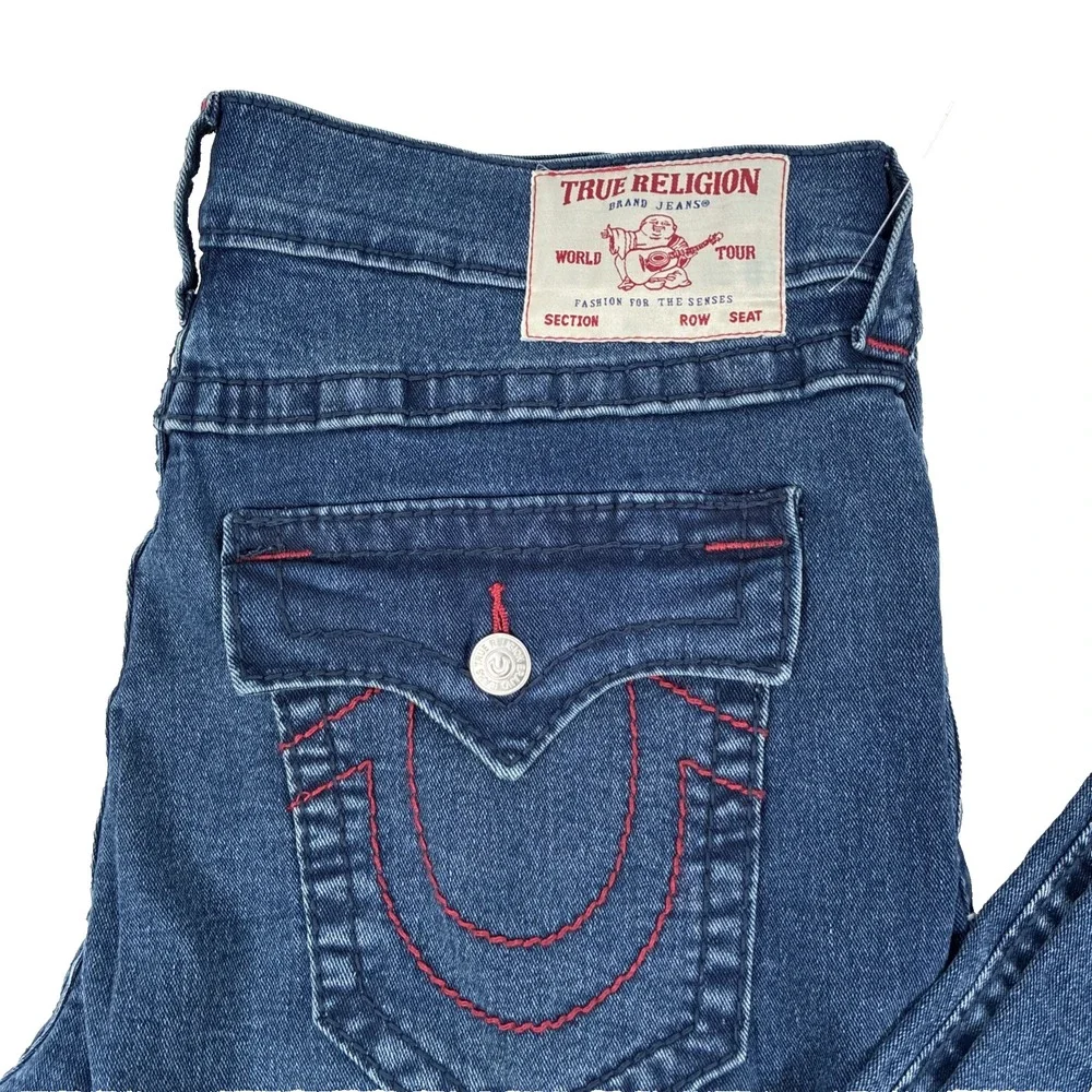 New Mens True Religion Geno Relaxed Slim Fit Big Flap Jeans Size 36x32 NWT